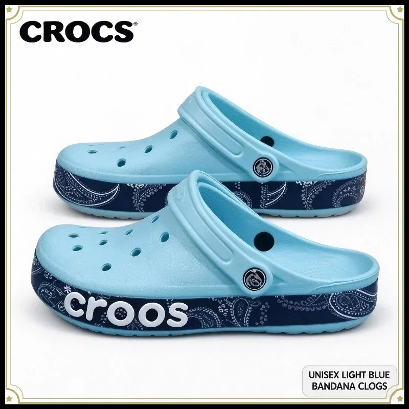 Crocs Outdoor Painted Beiya Men's Shoes Women's Shoes Waterproof Beach Shoes Refreshing Thickened Non-slip Hole Shoes Sandals