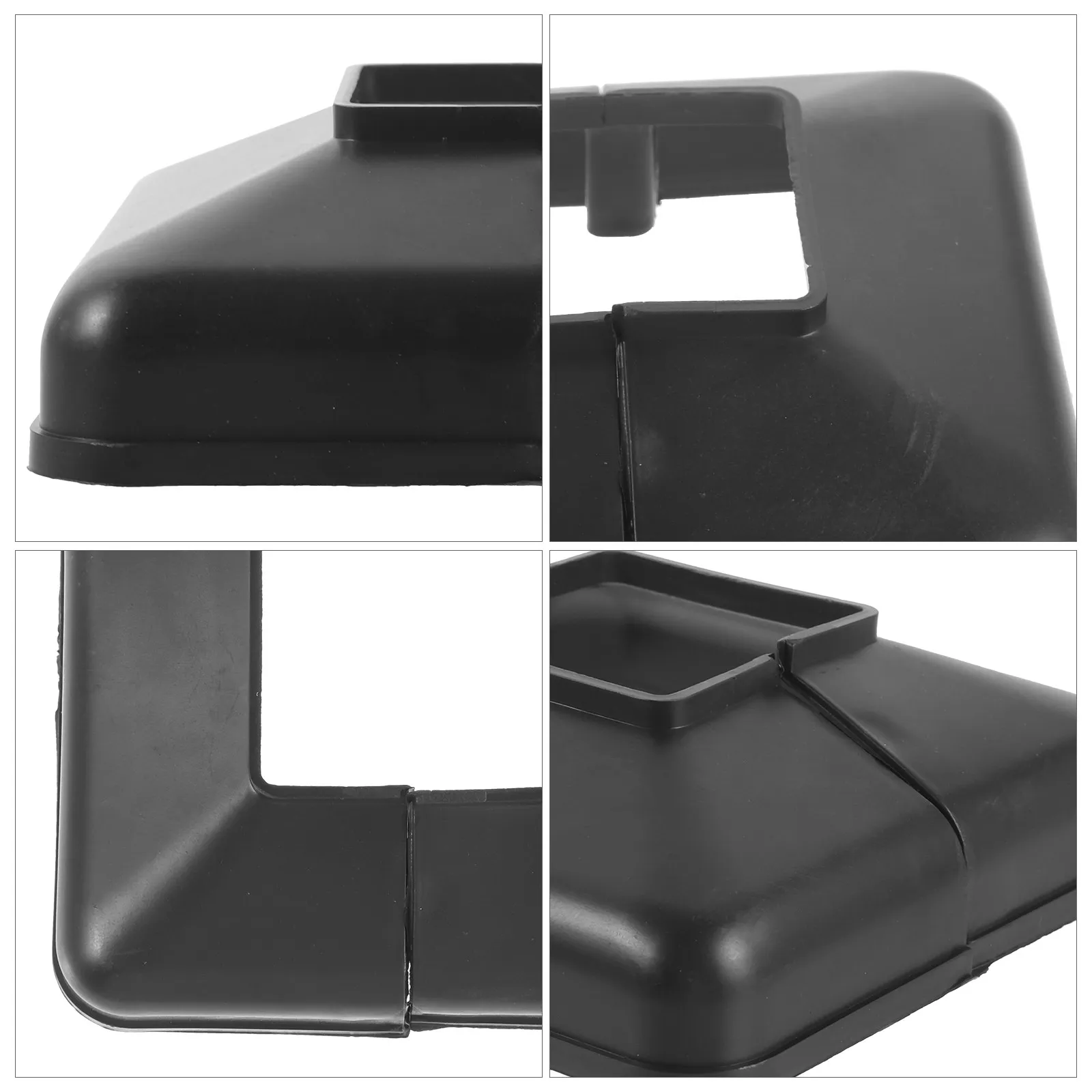 6Pcs Vinyl Fence Post Caps Sturdy Plastic Post Skirts Split Design Decorative Covers for Decks Railings Balconies Outdoor Fence