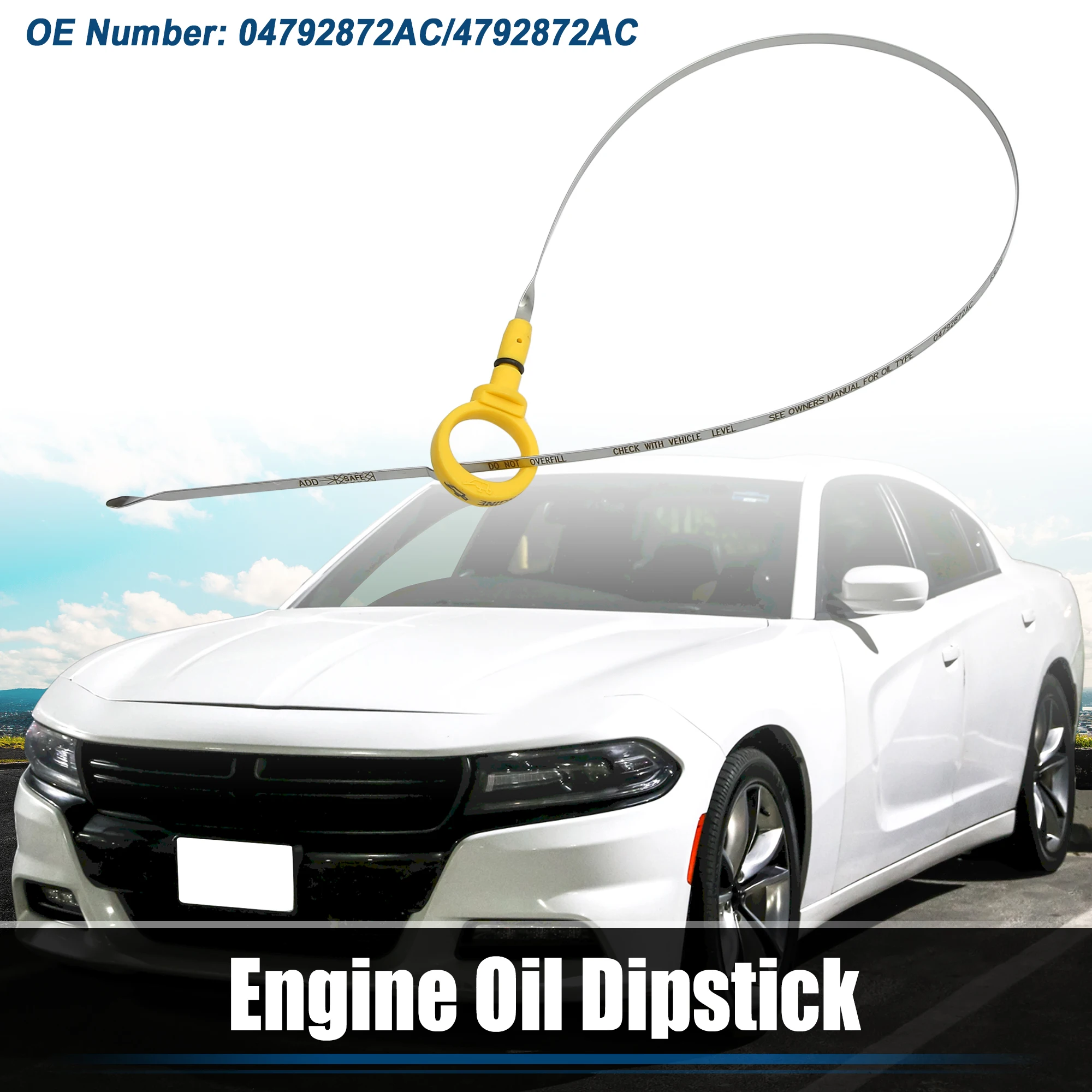 UXCELL Engine Oil Dipstick for Chrysler 300 5.7L Hemi V8 AWD C 2005-2008 for Dodge Magnum for Dodge Charger No.04792872AC