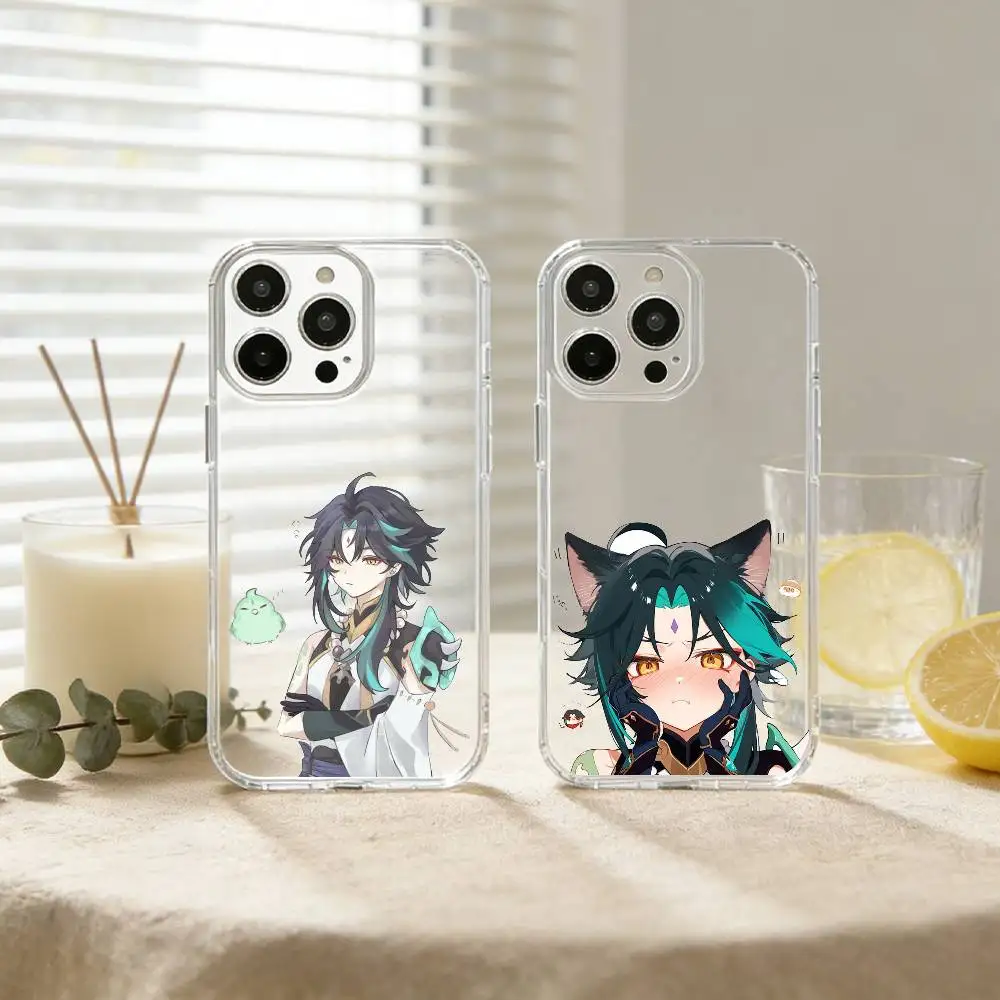 

A-Alatus Chibi Cute Phone Case For iPhone 17 16 15 14 13 12 11 Mini Pro Max Plus Transparent Cover