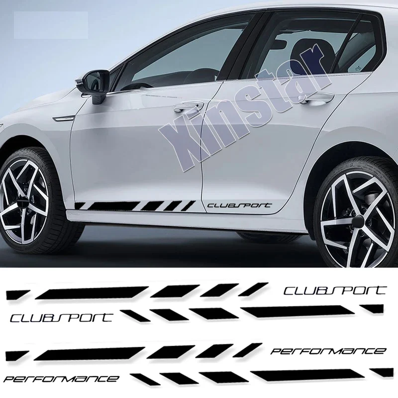 2Pcs Clubsport  Performance Sticker For Volkswagen Golf 7 8 MK7 MK8 GTI Estate RLine Alltrack GTD GTE