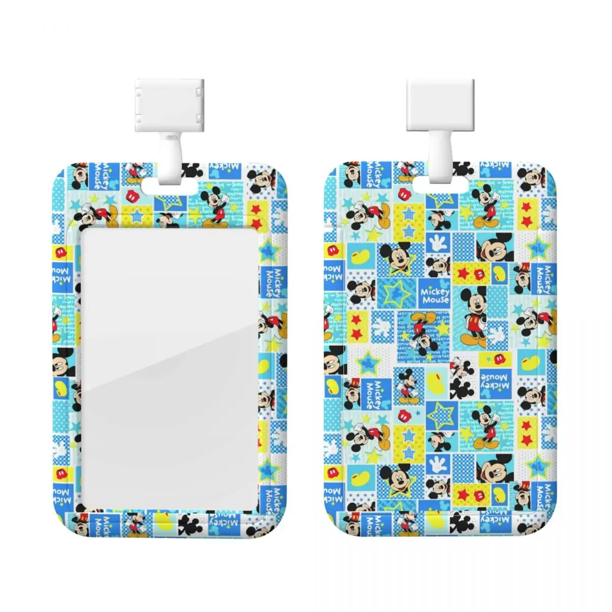 

Изготовленный на заказ шейный ремешок, держатель для карт, держатель для бейджа с Микки Маусом для метро, автобуса, банковской карты, ремешок для удостоверения личности