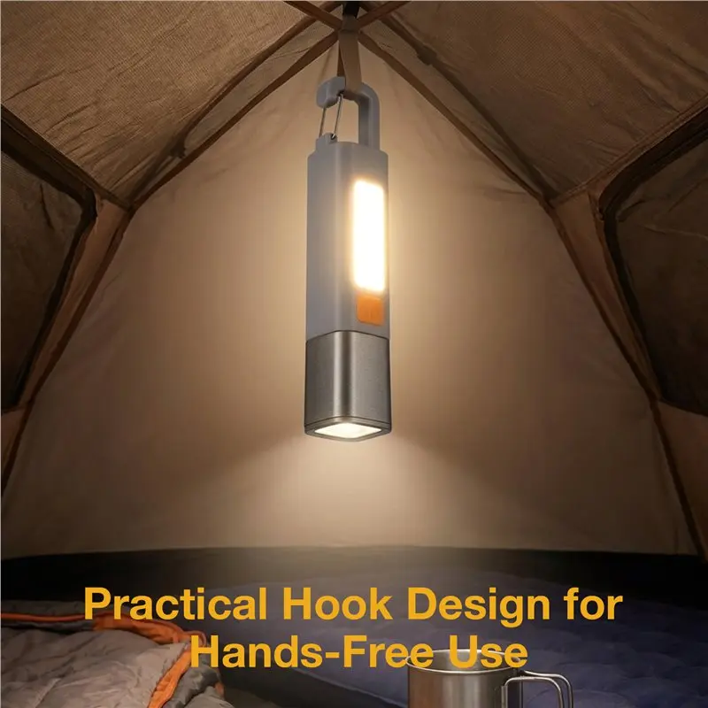 FAST-Super Bright 2Pcs LED Flashlight Portable Strong Lighting Flashlamp With Telescopic Focus Camping Hanging Design