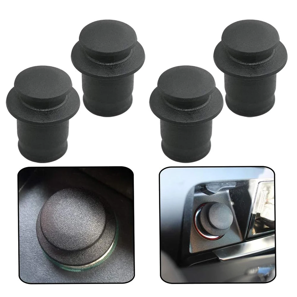 4 Pack Cigarette Lighter Cover Cap Waterproof Dustproof Cover for 12v Outlet Auto Aluminum Car Cigarette Lighter Socket Plug