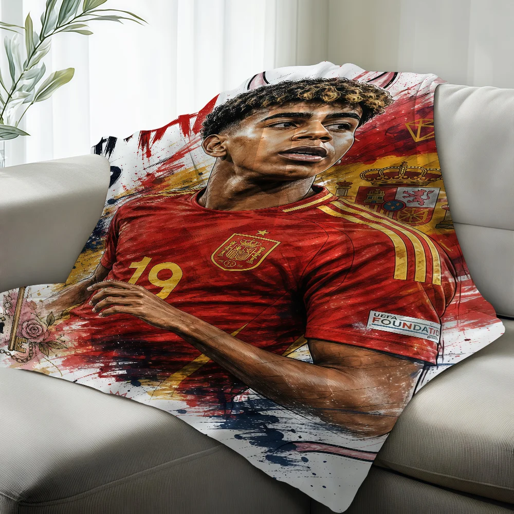 Football Star L-lamine Y-yamal Blanket Suitable For Sofas Beds Offices Cars Outdoor Travel An Ideal Gift For Friends Family