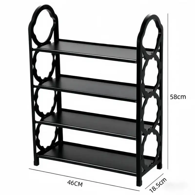 1-teiliges 4-stufiges multifunktionales Aufbewahrungsregal, bodenstehender Schuhstiefel-Organizer, Kunststoffständer, einfach zu montieren, platzsparend,