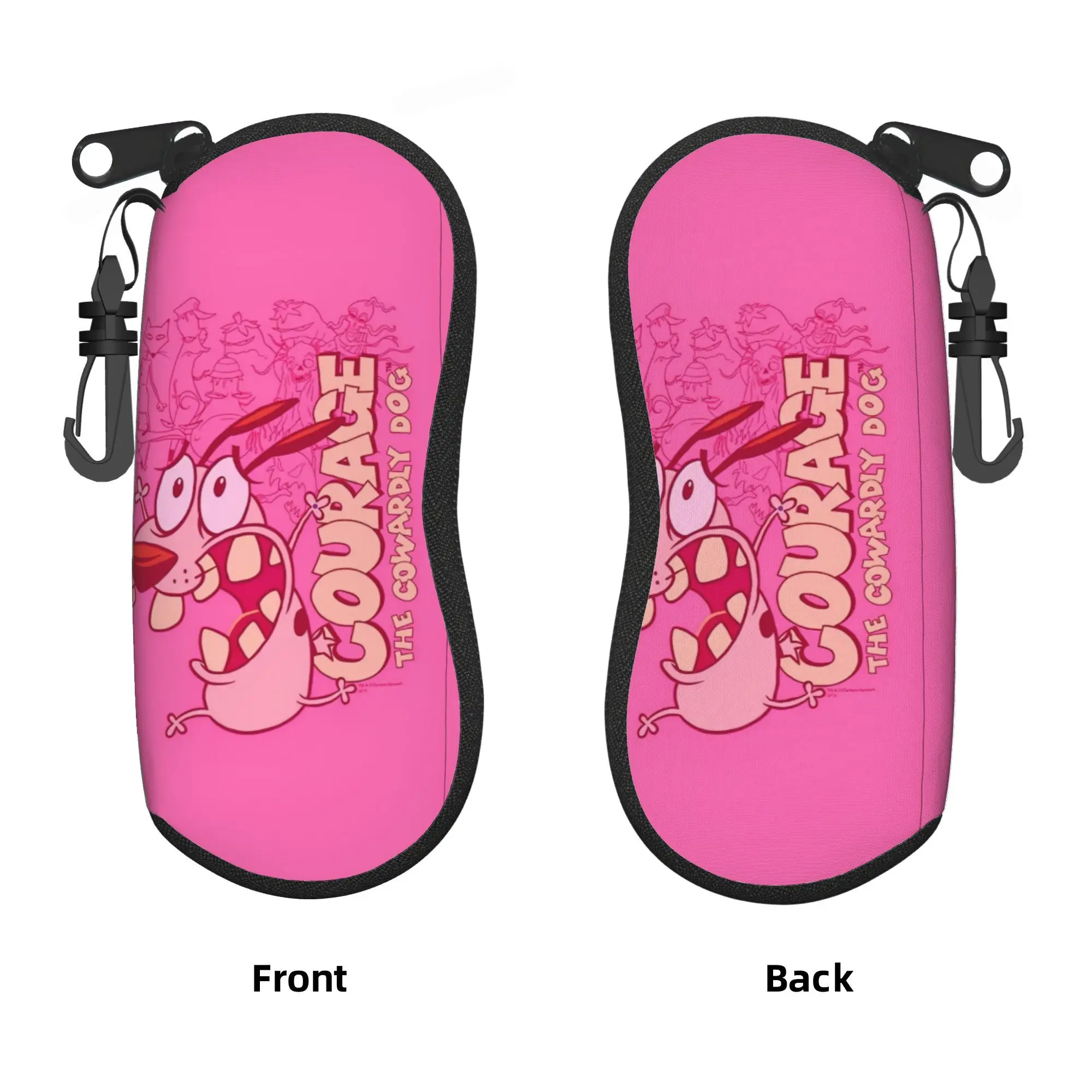 Courage the Cowardly Dog Glasses Case Cover  Zip Sunglasses Case Men Women Convenient Glasses Box Trend Eyewear Box