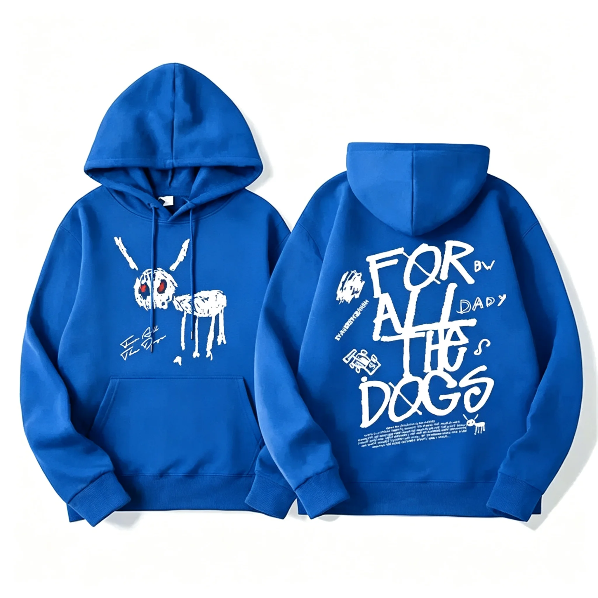 Herren Damen Mode Hip-Hop Pullover Sweatshirt Vintage Streetwear Hoodie Rapper Drake New Album for All The Dogs Grafik-Hoodies – Detail 8