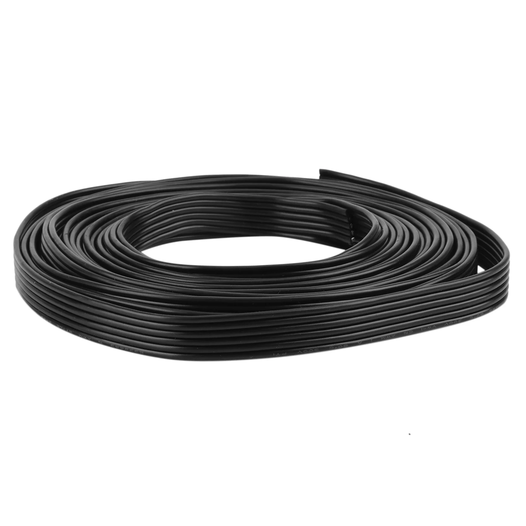 5M/Roll 18AWG UL1007 6P Parallel Ribbon Flat Cable Environmental Electronic Power Wire, Black