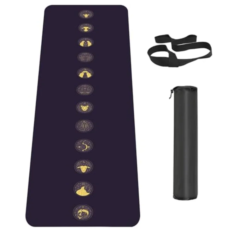 

Нескользящий коврик для йоги Knsbk из TPE, толстый коврик для тренировок для мужчин и женщин с ремнем для переноски, фитнес-коврики для упражнений, йоги и фитнеса