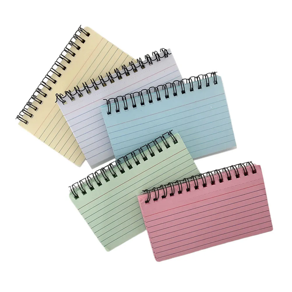 

5Pcs Pocket Notebook Compact Notepad for on-The-Go Writing Lightweight Tear-Off Writing Pad with Coil Binding Ideal for Daily