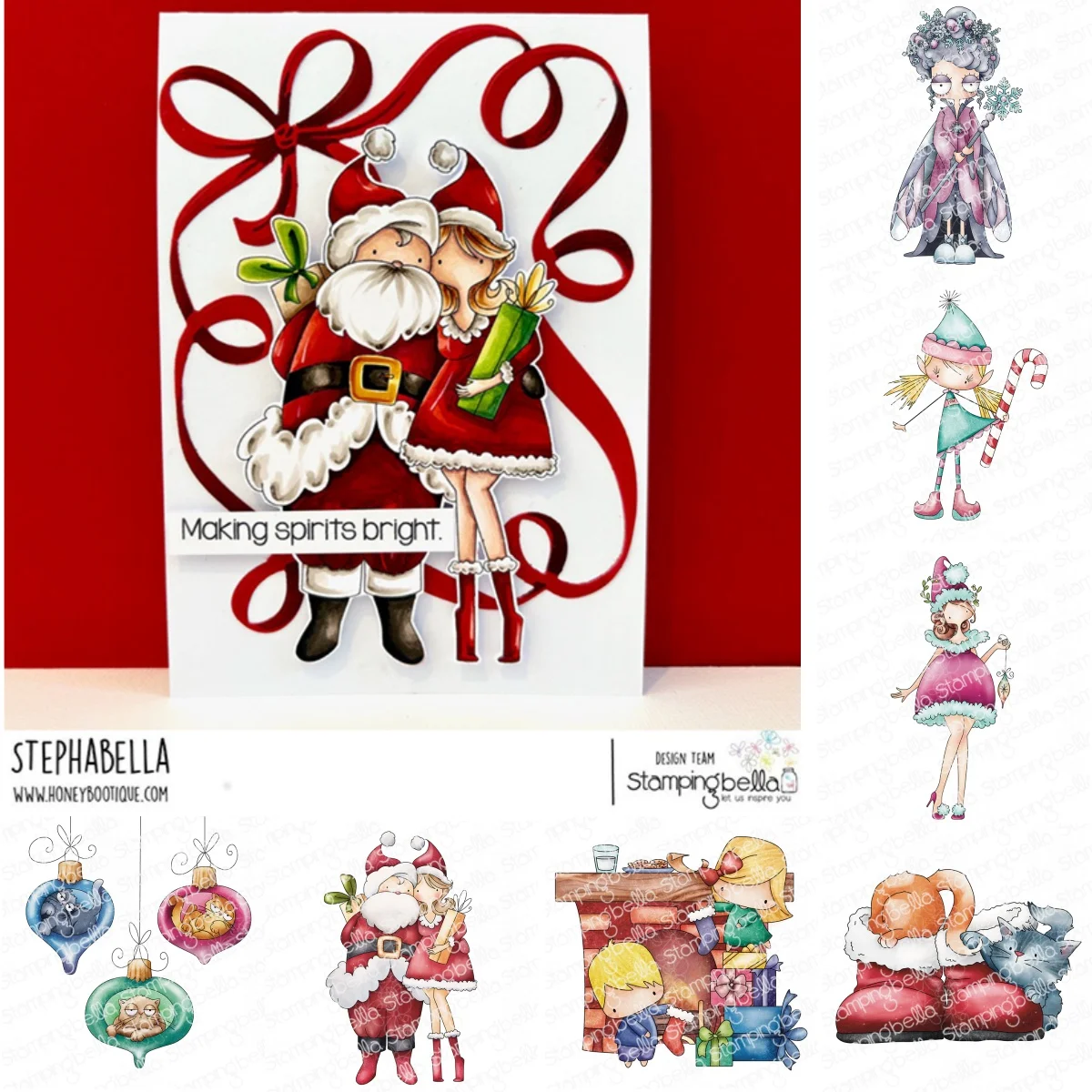 

Kittens Christmas Stockings Fairy Christmas Elf Clear Stamps DIY Scrapbook Embossed Handcraft Paper Card Album Craft Template