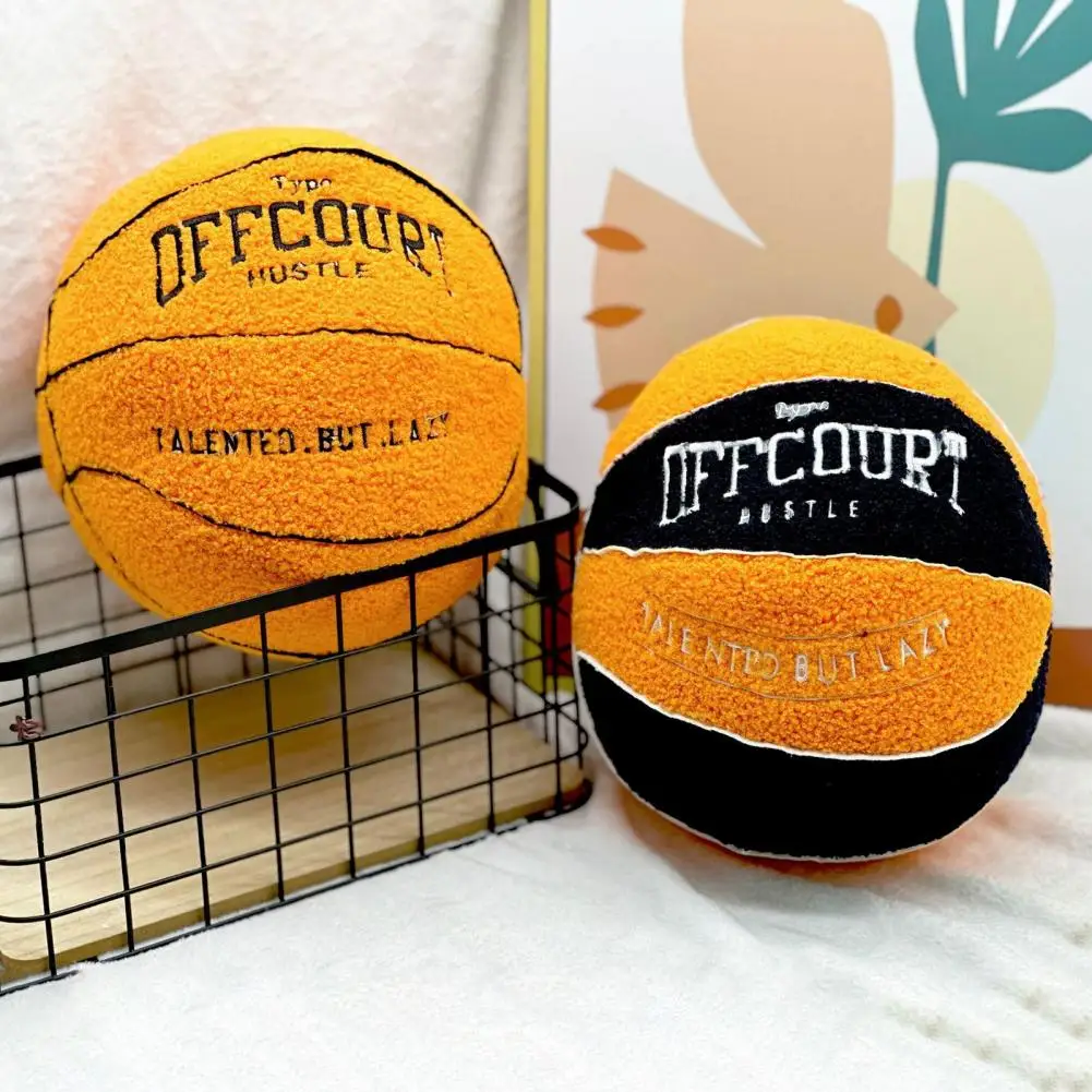 Basketball Plush Pillow Throw Pillow Toy Soft Durable Basketball Plush Toy for Kids Fluffy Stuffed Decoration with for Playtime