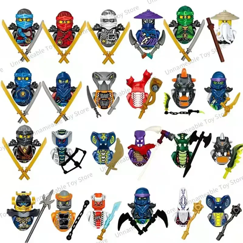 Ninja Masters of Spinjitzu Jay Cole Kai Zane Lloyd Building Block Ninja Motorcycle Figure Bricks Kids Toys For Children Gift view 6