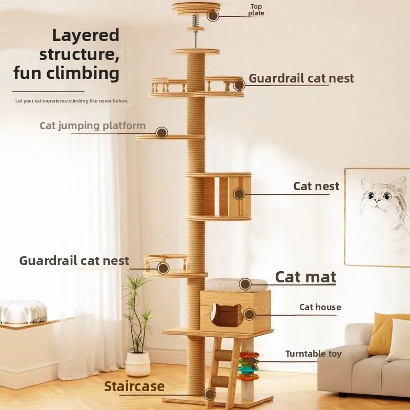 L13- cat climbing frame bold Tongtian pillar multi-layer does not occupy a large area, indomitable nest cat tree integrated