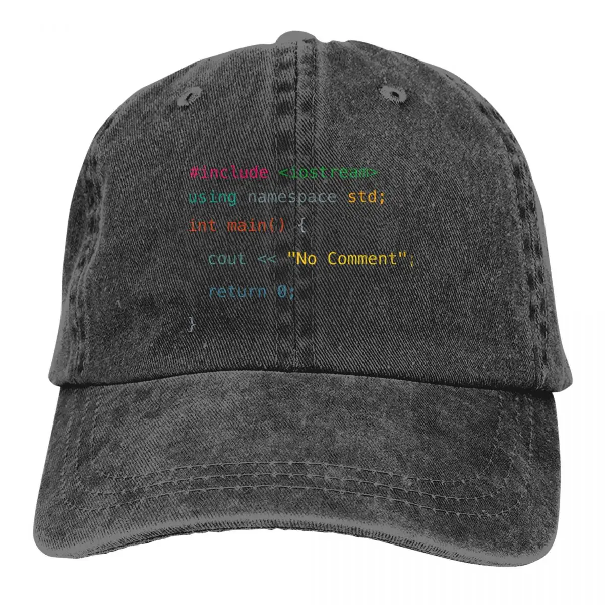 No Comment Multicolor Hat Peaked Women's Cap No Comment In C# C++ Programmer Life Personalized Visor Protection Hats