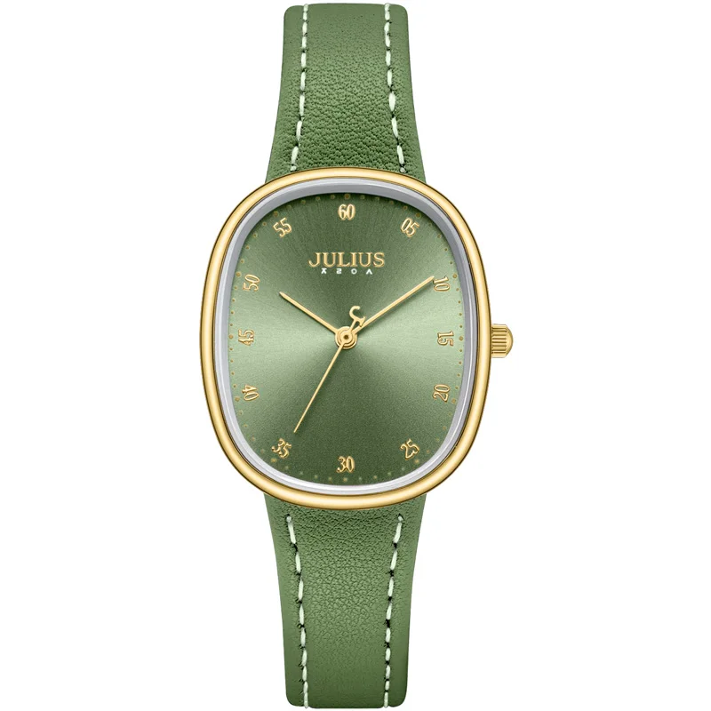 Julius Women's Watch Light Luxury Minimalist Oval Pebble Wristwatch 2026 New Gifts For Women 1559