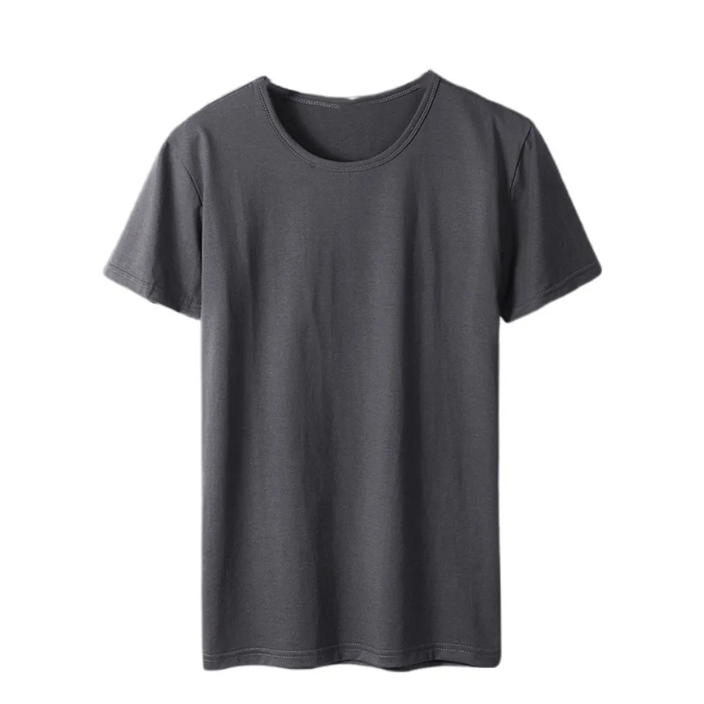 

New Round Neck T Shirts for Men Simple Quick Dry Short Sleeve T-shirt Large Size Bottoming Shirt Men's Basic T-shirt Male