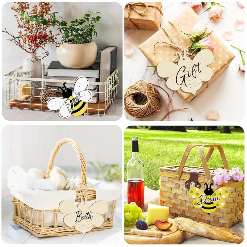 

20 шт., деревянные чипсы с гравировкой пчелы, незавершенный деревянный материал, специально разработан для ручной работы своими руками