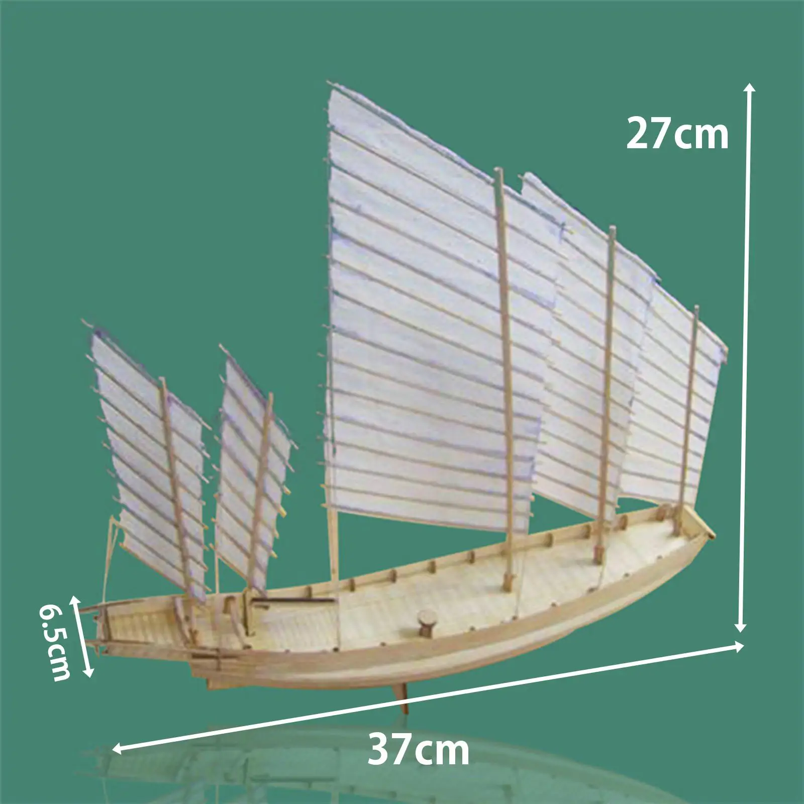 Wooden Sailboat Ship Kit Boat Toy Decor Craftsmanship DIY 1:80 for Display