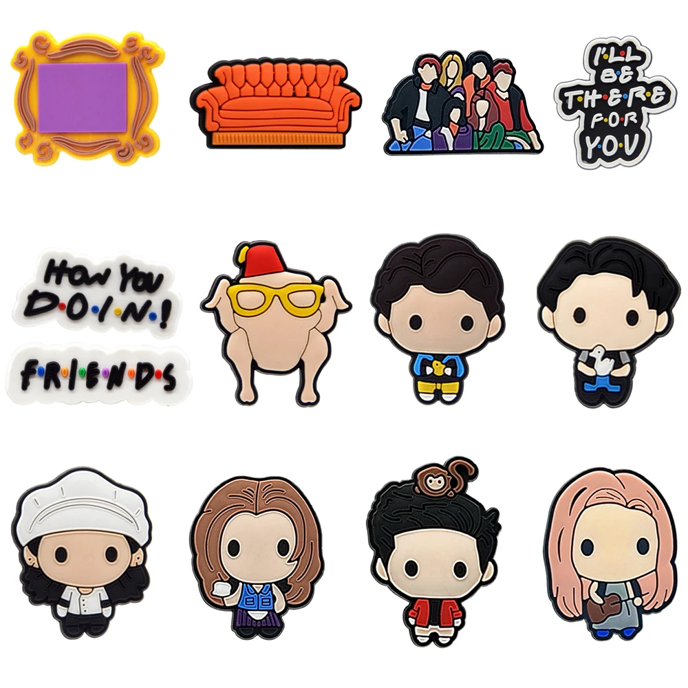 13/28/50 قطعة الكرتون الأحذية السحر الأصدقاء القدامى إكسسوارات أحذية زينة حذاء للحديقة الزينة العلوية صالح قباقيب صندل مشبك #4