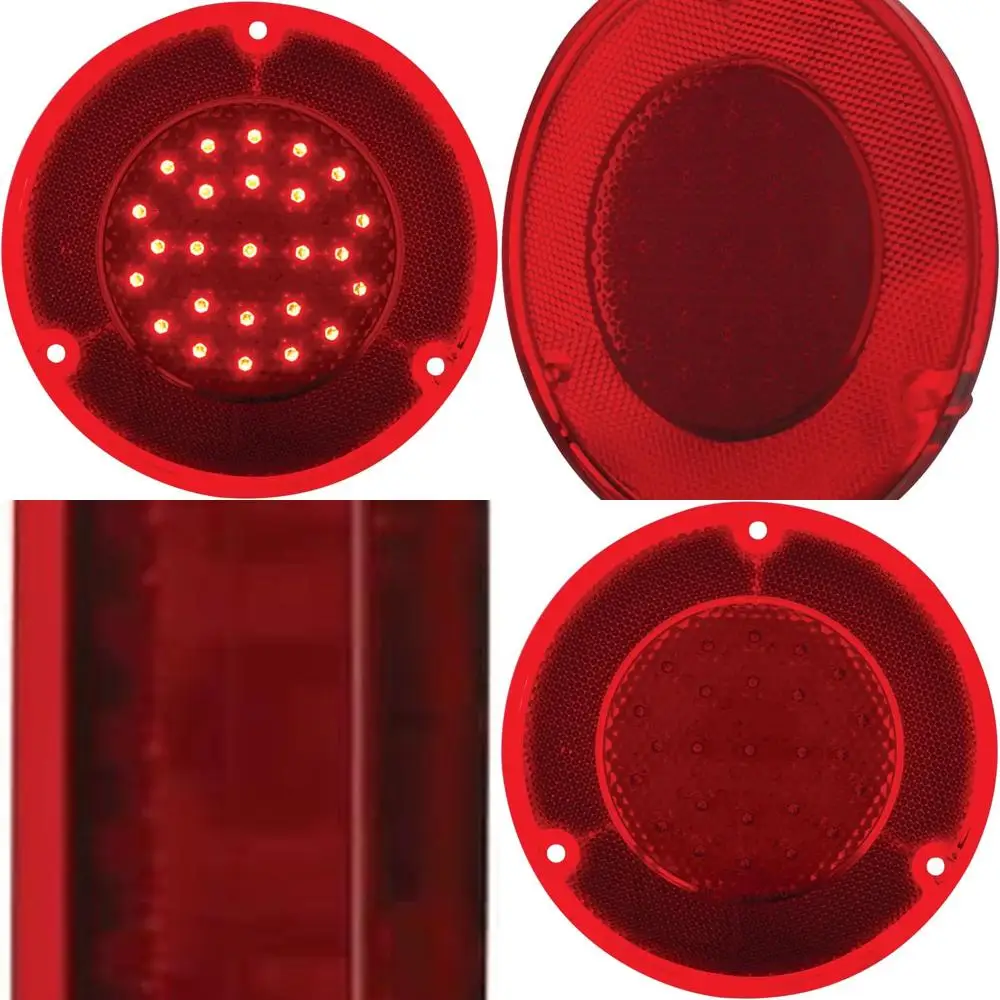 1967-72년형 쉐비/GMC 스텝사이드 트럭용 초고휘도 25 LED 테일 라이트, 사출 성형 렌즈, 1157 플러그, 단일 유닛