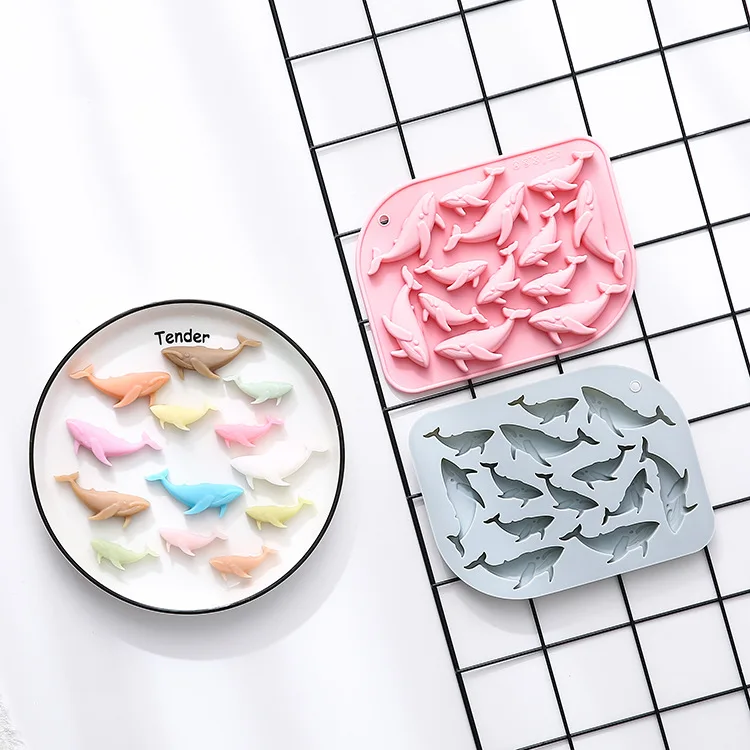 13-gaats siliconen mal met walvisvormen in verschillende maten bakgereedschappen ijsrooster chocolade cakevorm taartdecoratie accessoires