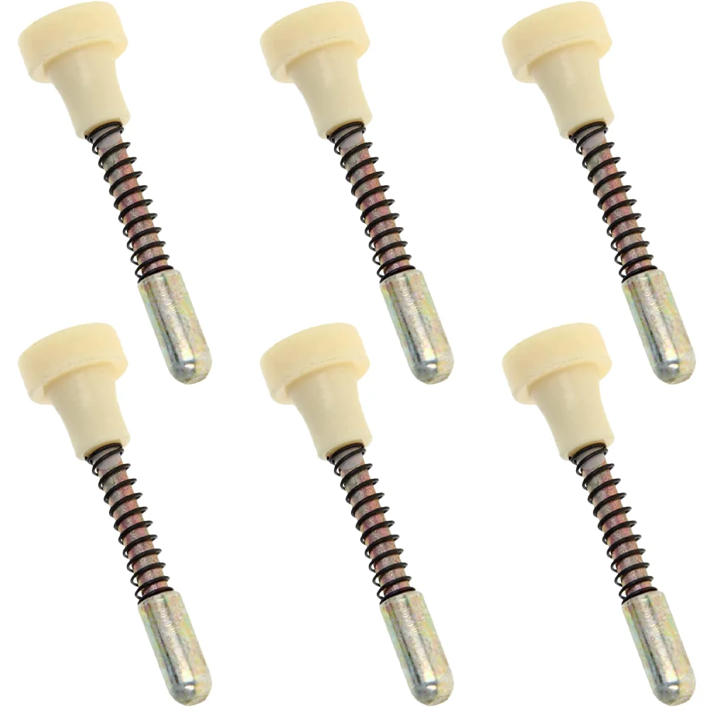 6 Pcs The Switch Spring Latches for Cage Doors Baby Crib Plunger Pin Replacement Stainless Steel Spring-loaded Locking