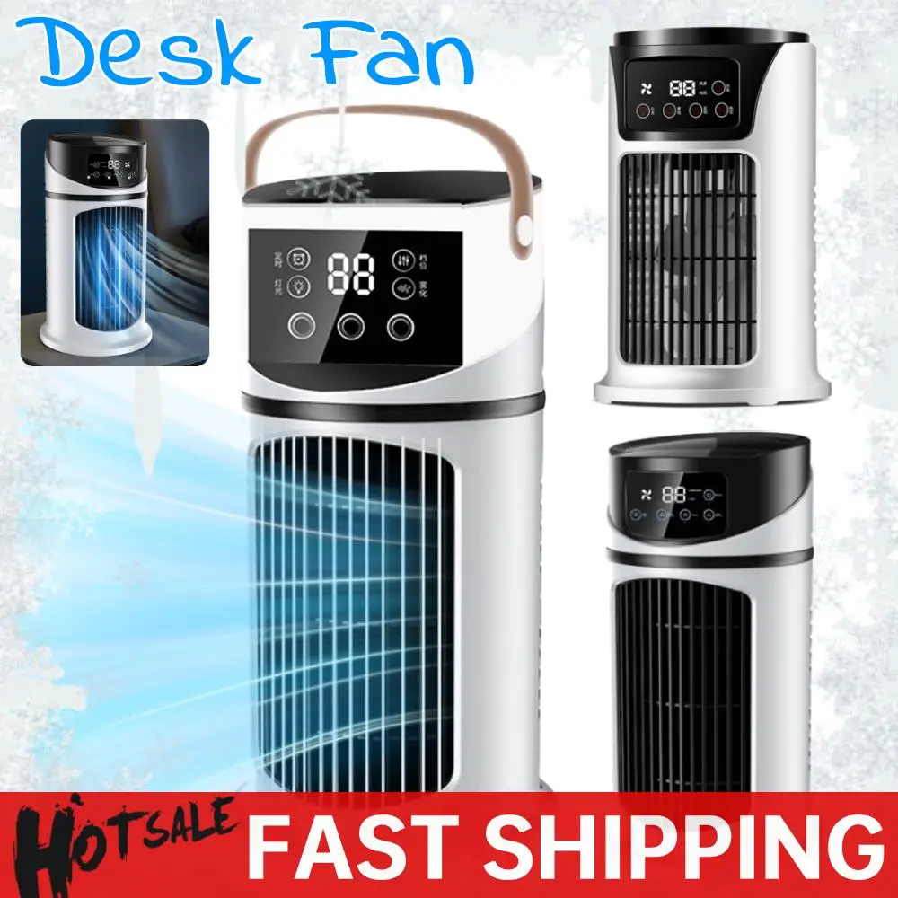 Aire acondicionado portátil, ventilador de escritorio, humidificador en aerosol, ventilador de refrigeración de aire, circulación de sincronización, ventilador eléctrico silencioso para el hogar y la Oficina
