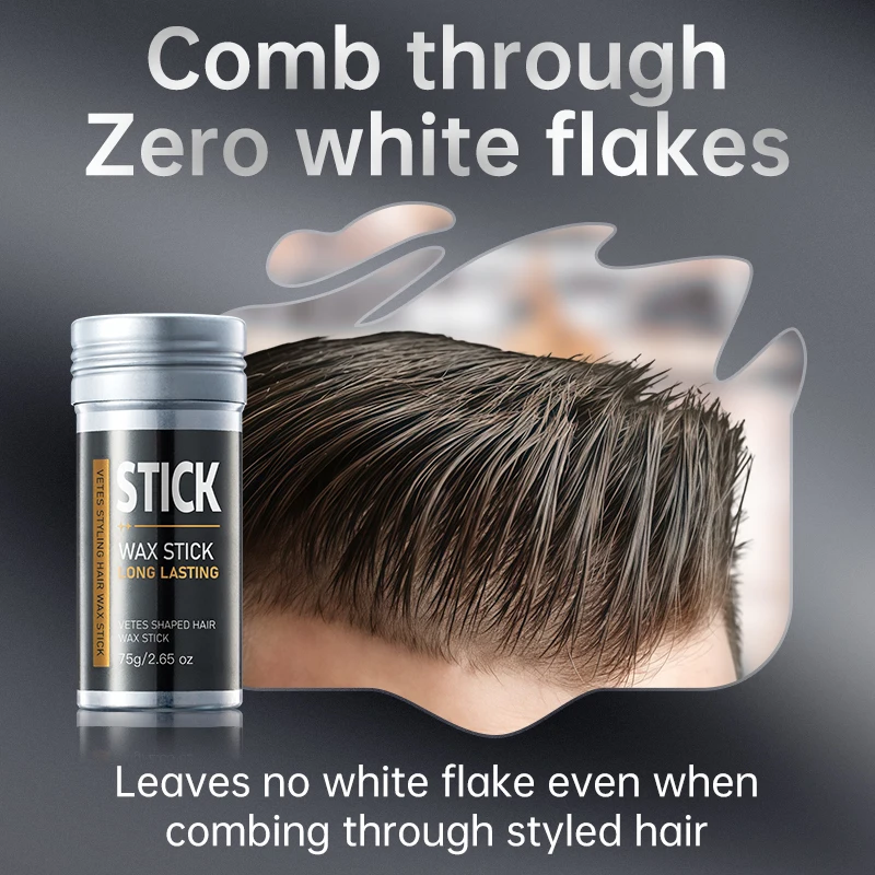 VETES حواف التحكم 75 جرام رجل تصفيف الشمع كسر الشعر عقد الشمع للشعر رجل الشعر الشمع عصا التقاط النمذجة تصفيفة الشعر للجنسين