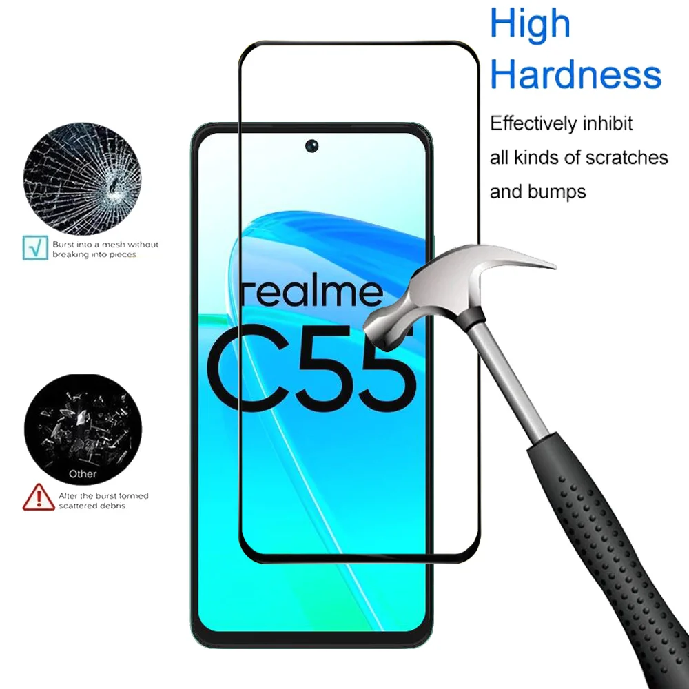 Realmi C 55 HD Vidrio Película De Protector Para Realme C55 Protectores De Pantalla Realme GT Neo 5 SE Cristal Templado y Cámara Realmi GT 3 2 Pro