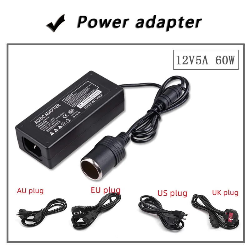 AC Adapter DC 110V 220V to 12V 5A 6A 8A 10A Power Adapter Car Cigarette lighter Converter inverter 220V 12V lighter With EU Plug