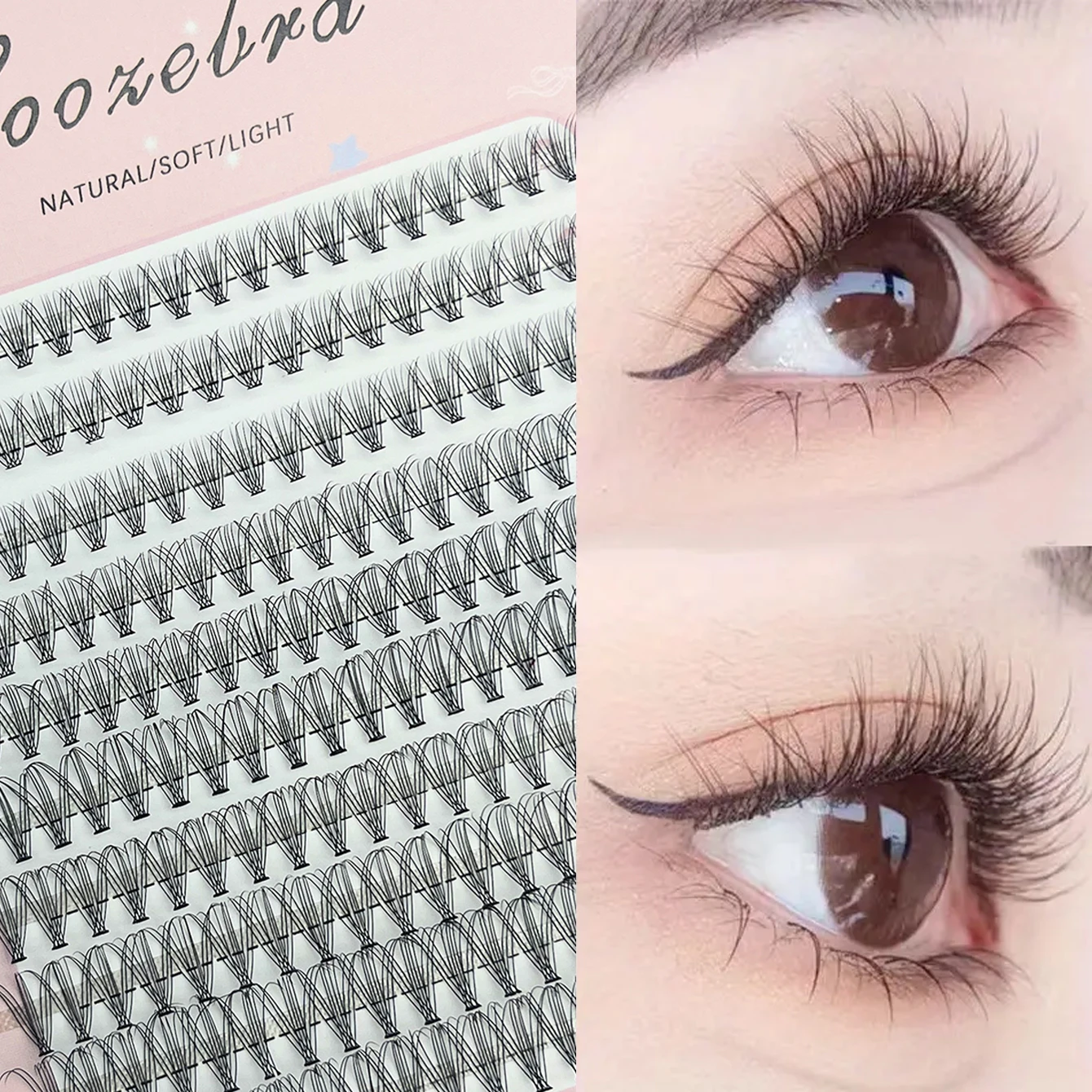 200pcs Individual DIY Eyelash Soft, Natural Look, 9-16mm, Beginner-Friendly & Reusable, Cat Eye Style, 0.07mm Thickness