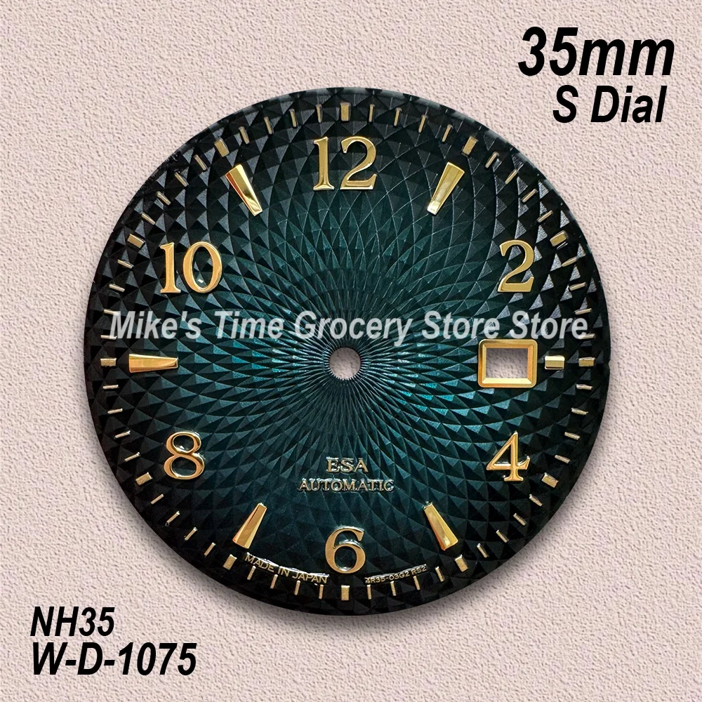 35mm Cocktail S Dial Fit NH35/NH36 Movement High-Quality 3D Lotus Watch Modification Accessories