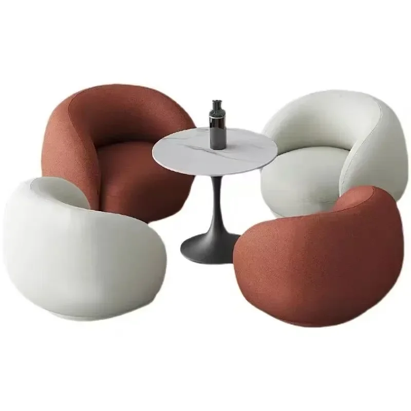 

Modern Hotel Furniture Combination Curved Velvet Fabric Sofa Set Family Restaurant School Living Room Shopping Mall Hall