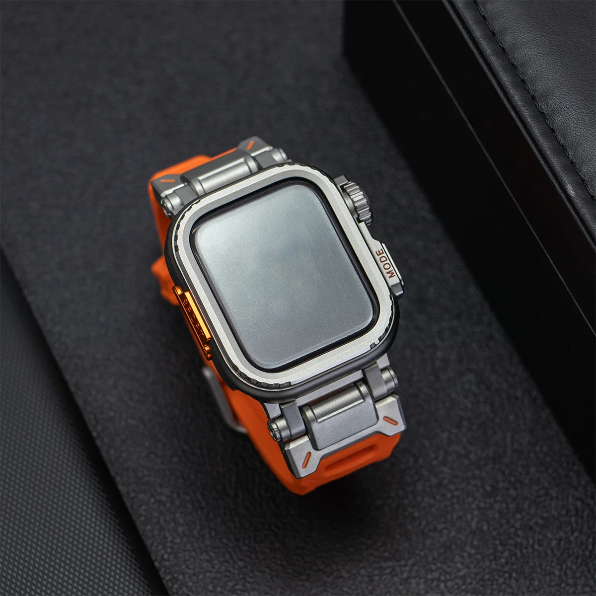 حافظة معدنية + حزام مطاطي لساعة أبل 44 ملم 45 ملم الترا 3 2 باند 49 ملم سوار سيليكون لساعة اي واتش 11 10 46 ملم 9 8 7 6 SE 5 4