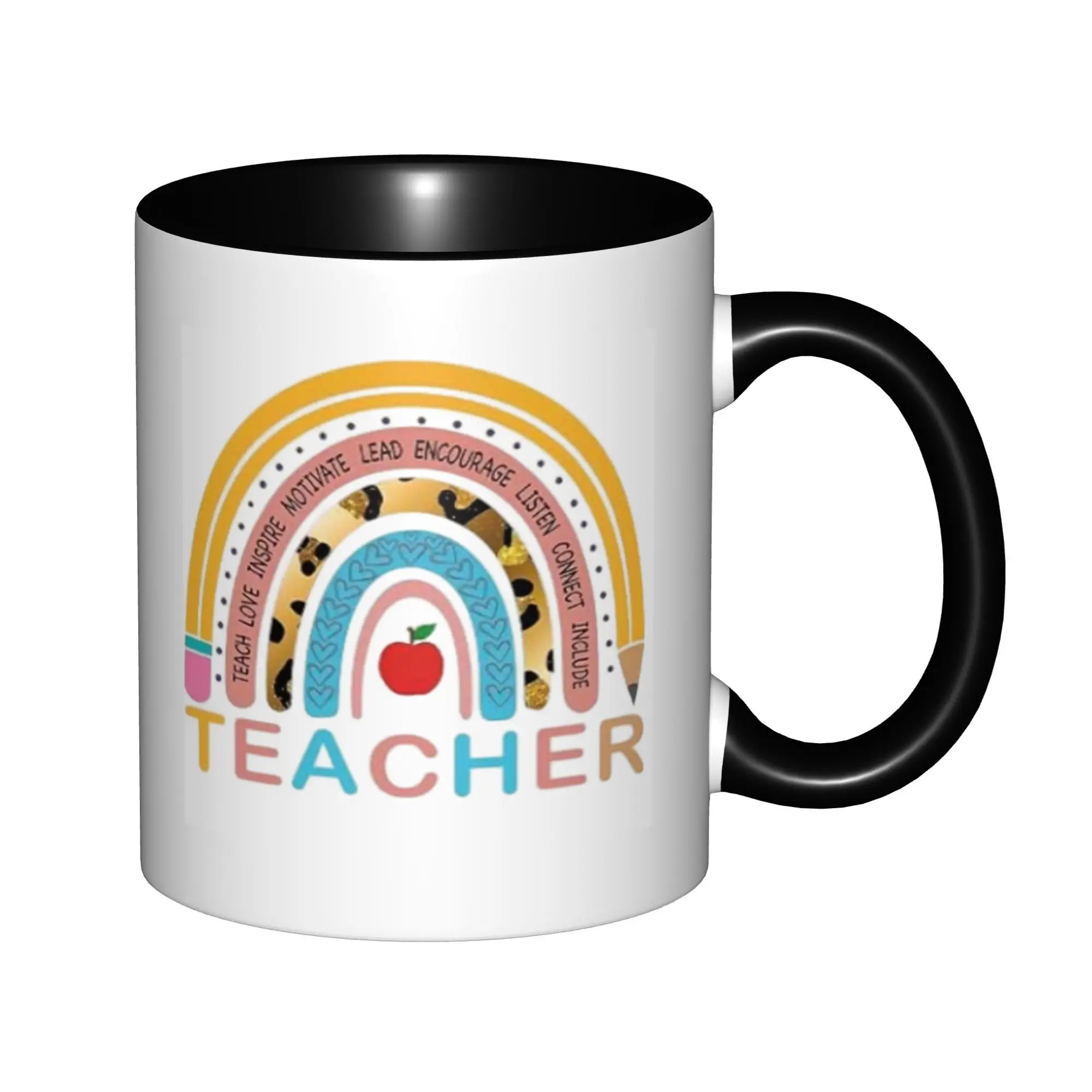 

Teacher Gifts for Women Mugs With Black Handle Birthday Novelty Coffee Mugs Ceramic Tea Cups 11oz