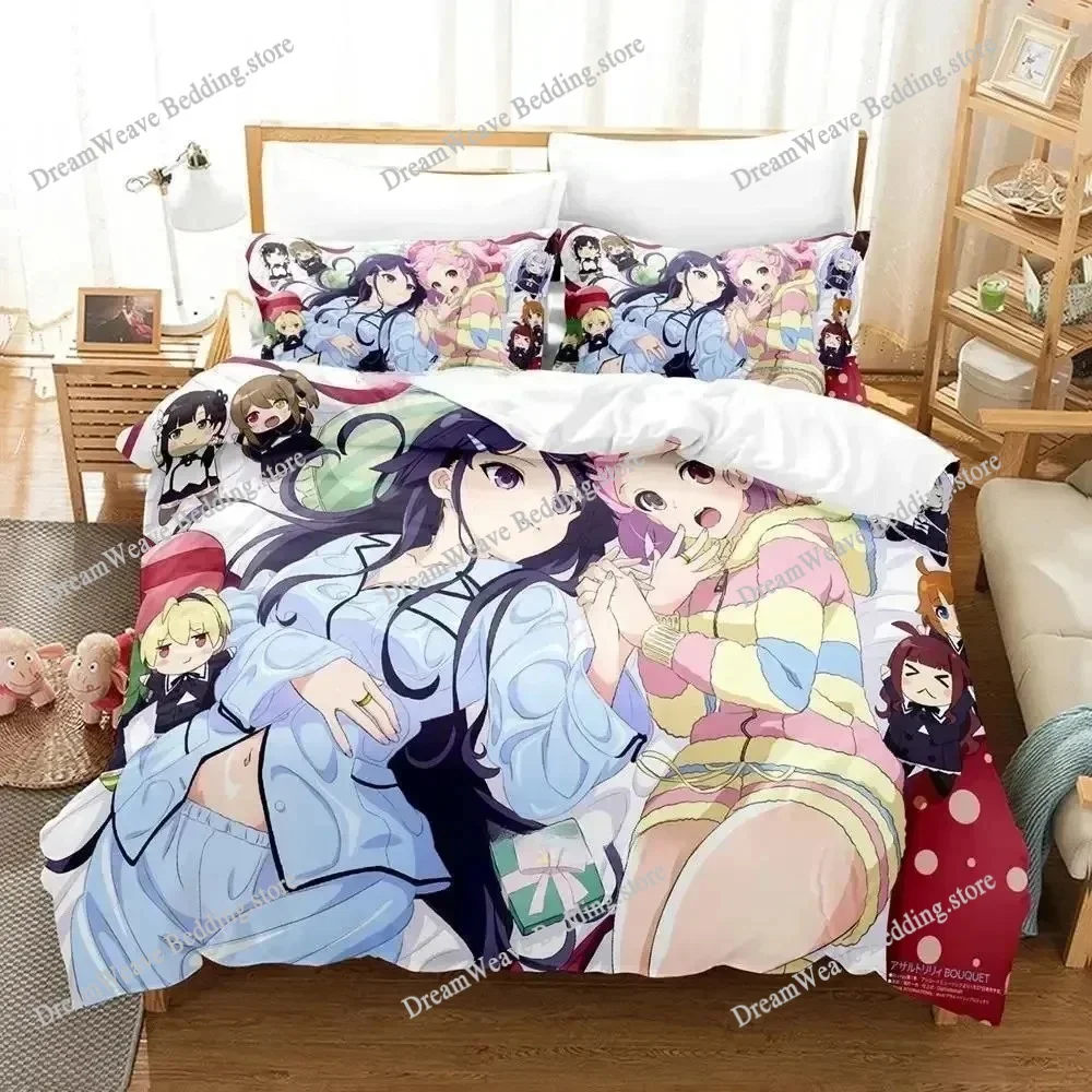 

Anime Assault Lily Bouquet Bedding Set Single Twin Full Queen King Size Bed Set Adult Kid Bedroom Duvet Cover Sets Luxury Gift