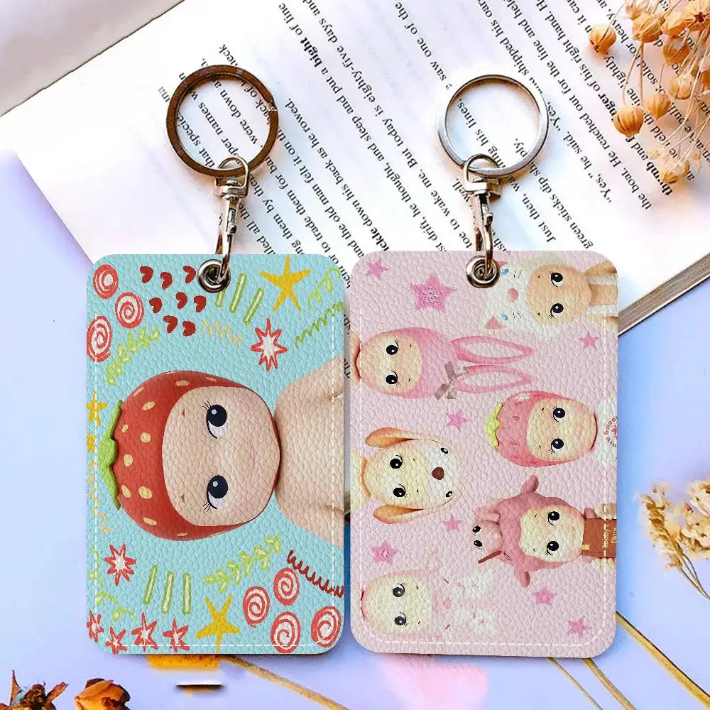 S-Sonny Angels Cartoon Card Keychain Anime Fashion Pendant Bag ID Door Card Case Bus Card Cute Adult Birthday Gift