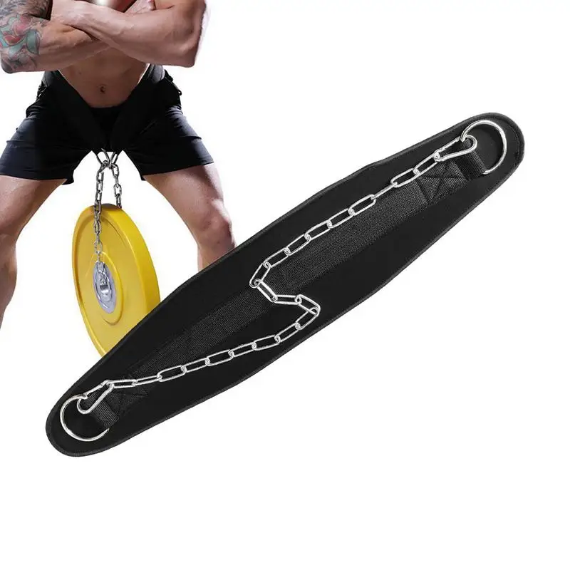 Cinturón de entrenamiento de pesas, cinturón para sentadillas, cadena de acero, soporte para peso muerto, máquina de Fitness para mujeres, ejercicios de entrenamiento, calistenia en el hogar