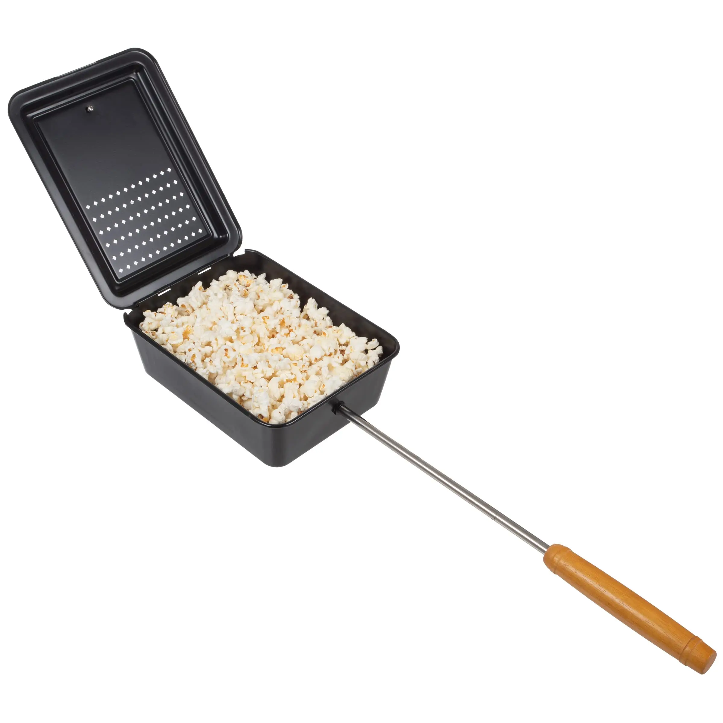 Popcorn Campfire Popcorn Popper, Old Fashioned Popcorn Maker with Nonstick Finish and Extended Handl -Camping Gear Equipment