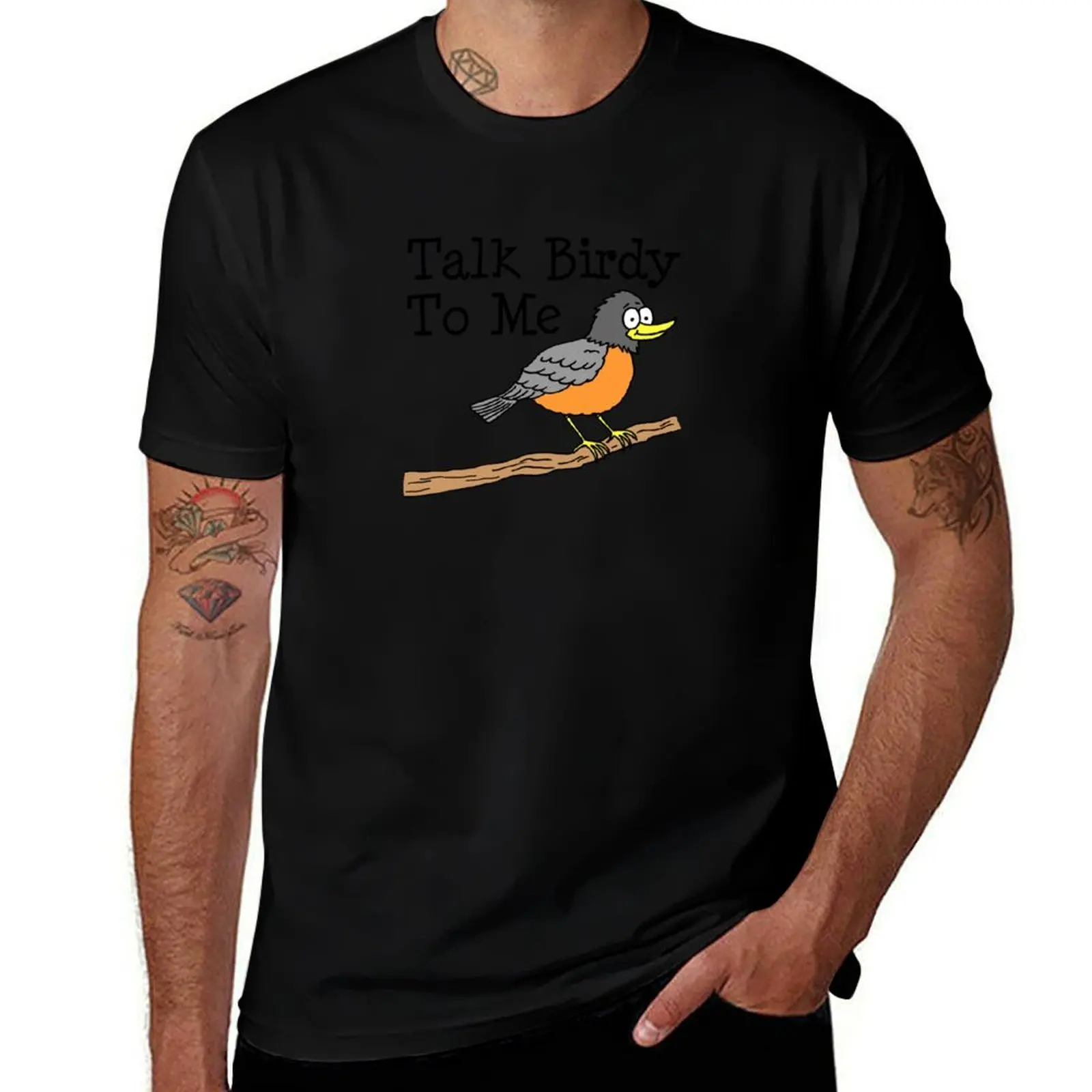

Talk Birdy To Me Bird Pun T-Shirt man t shirts for men casual mens graphic t shirts T-Shirt