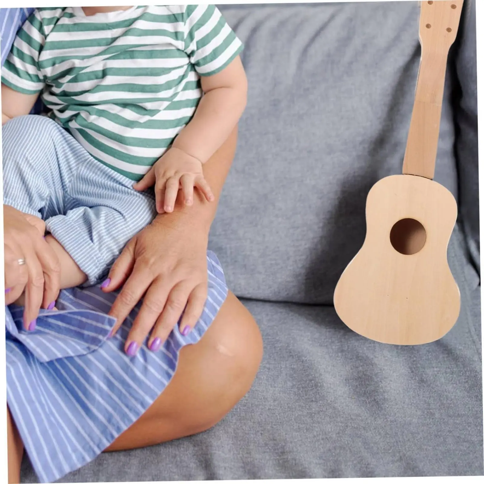 21 Inch Soprano Ukulele Kit All Parts Included Wooden Ukulele Making Kit Paintable Wood for Children, Family Activity