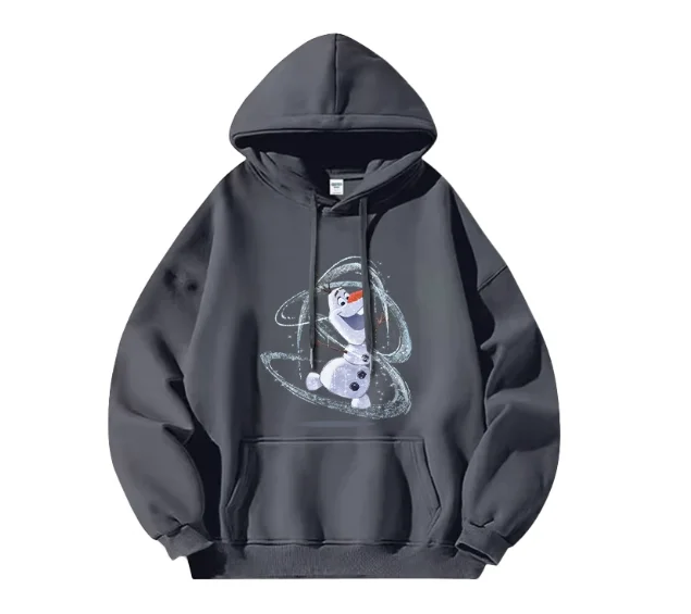 2025 ديزني فروزن المرأة هوديي جودة عالية 2025 جديد الأميرة إلسا آنا ملابس الفتيات سترة فضفاضة ملابس الشارع #5