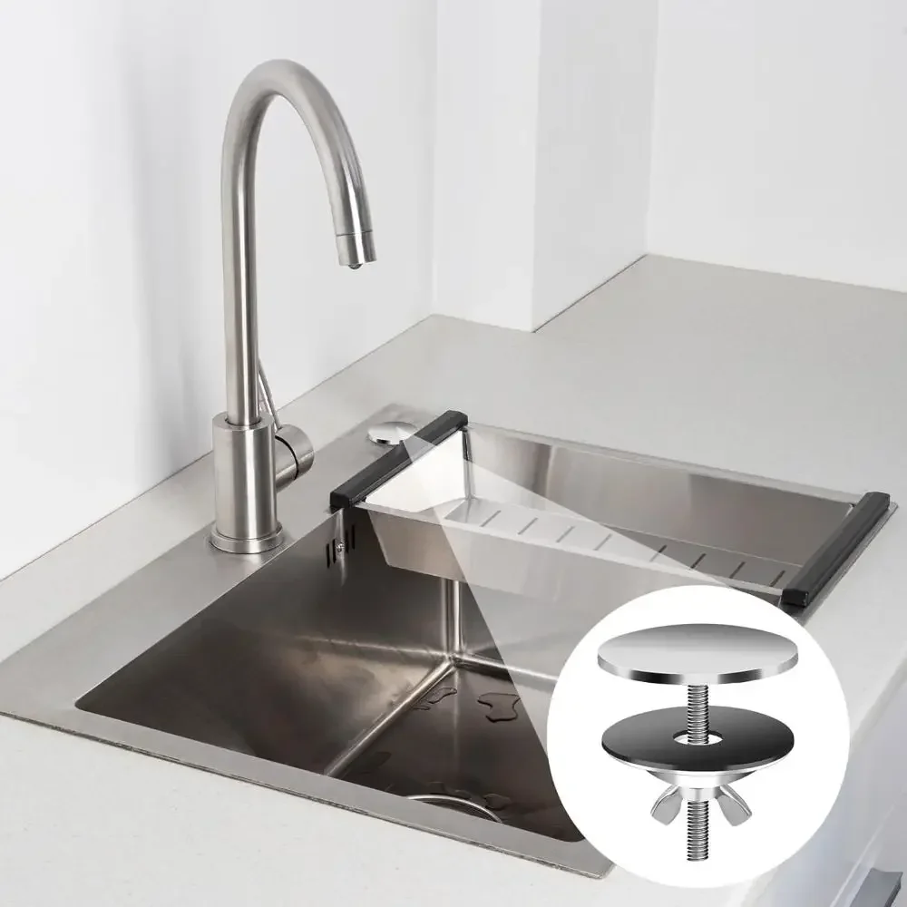 1PC Kitchen Sink Hole Cover Faucet Stainless Steel Kitchen Sink Tap Hole Plate Stopper Cover Blanking Metal Plug