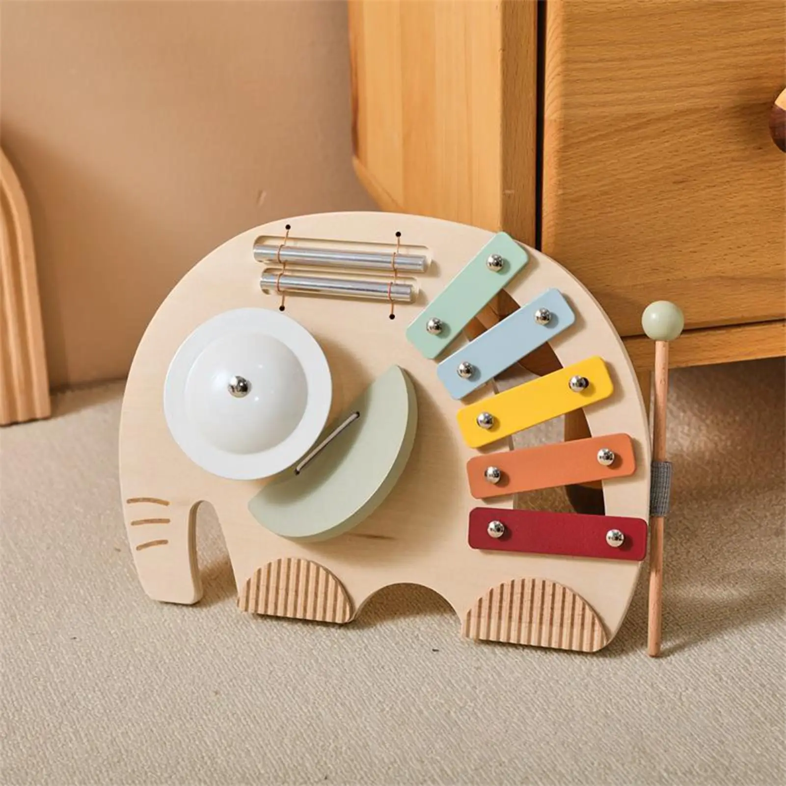 Music Toys Elephant Shape Kids Music Toy Educational Xylophone Chime Developmental Percussion Instruments For Kids Birthday Home