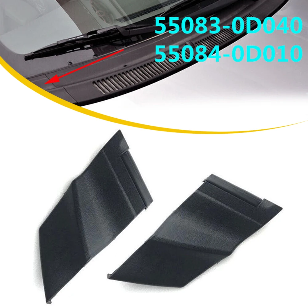 1pair Car Front Windshield Wiper Side Cowl Cover Trim 55083-0D040 55084-0D010 For Toyota Yaris 4-Door 2006-2010 Vios 2008-2012 ﻿