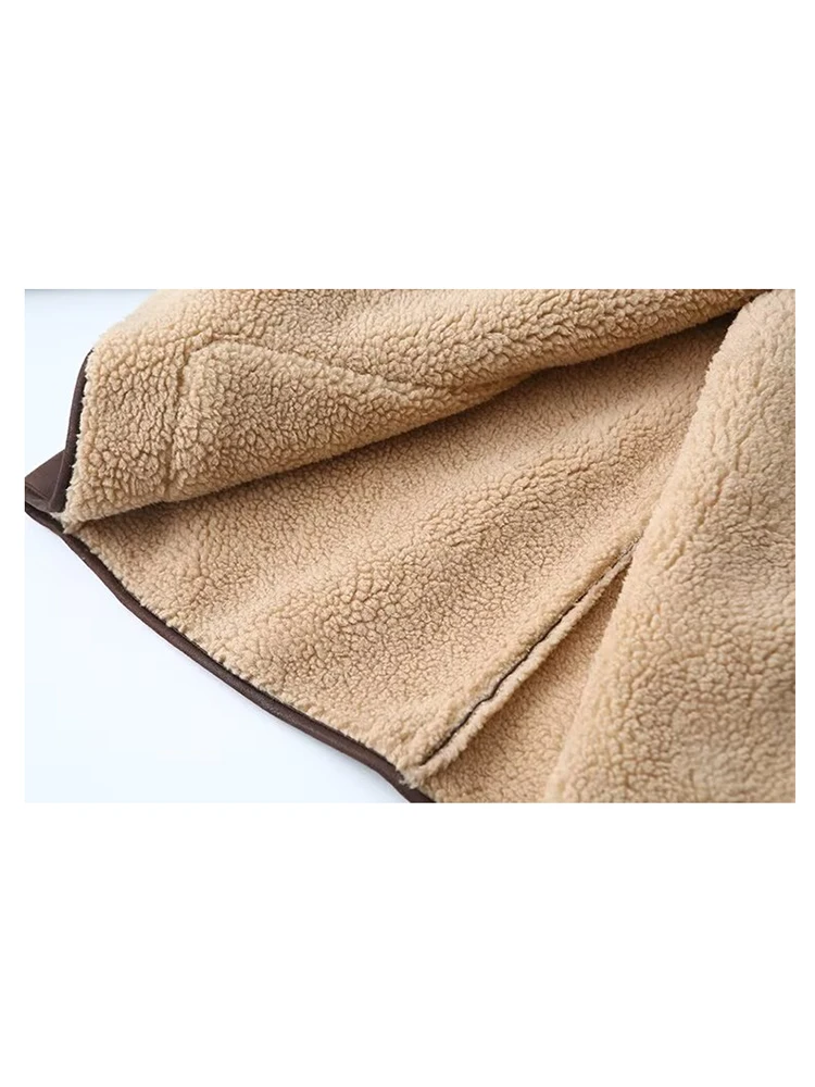 Vintage casual feminino jaquetas de couro artificial turn-down colarinho único breasted solto casacos grossos moda outwears