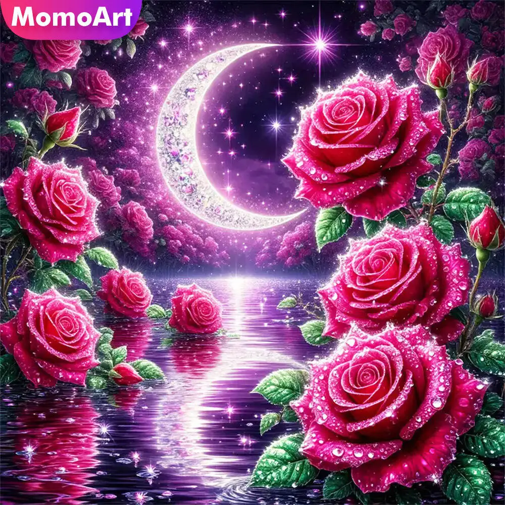 Momoart Bär Diamant Mosaik Tier voller Runde Diamant Malerei Mond Stickerei neue Ankunft handgemachte Hobby