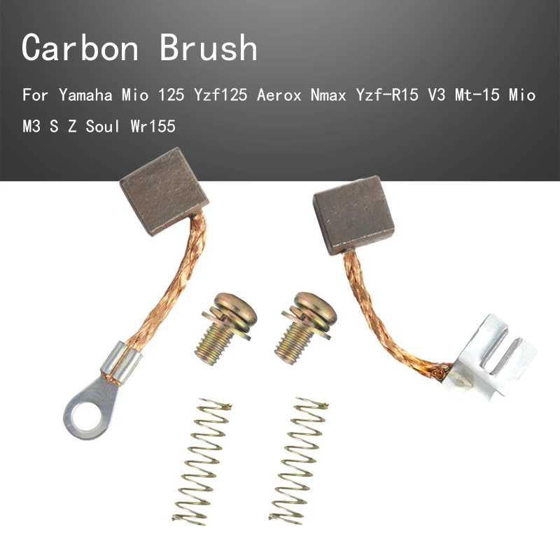 

Carbon Brush Set For Yamaha Mio 125 Yzf125 Aerox Nmax Yzf-R15 V3 Mt-15 Mio M3 S Z Soul Wr155